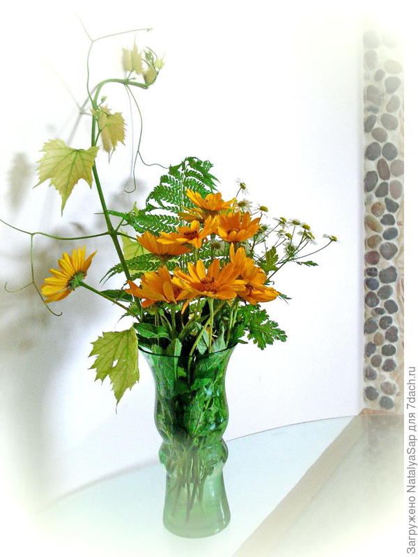 Букет с виноградной веточкой