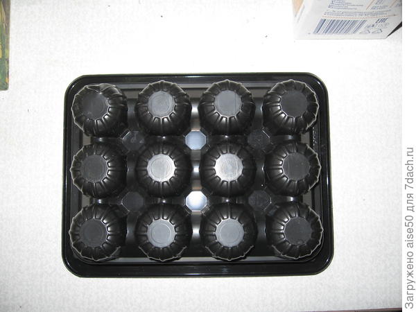 форма для рассады "в пеленках" вид снизу