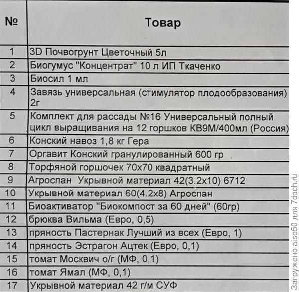 мой заказ