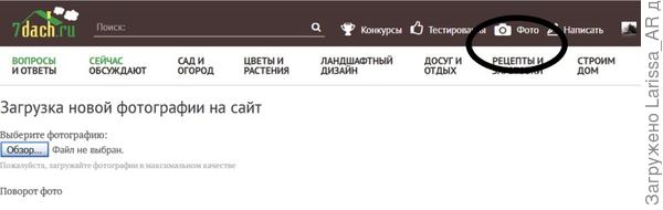 Загружаем фото в личный журнал