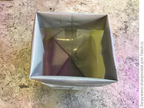 Внутренний вид пакетного стакана