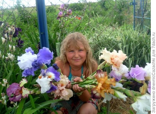 Девочка с ирисами.