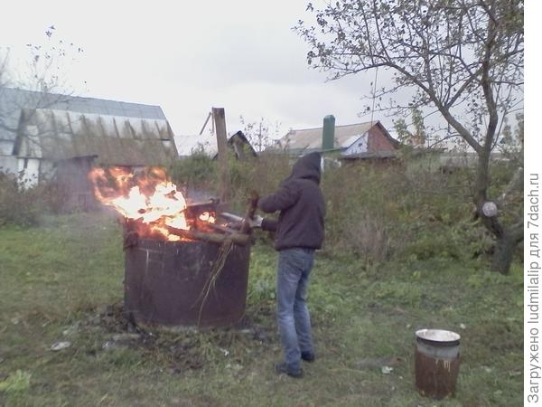 Это наш огонь-огонище! Расчищаем купленный участок!