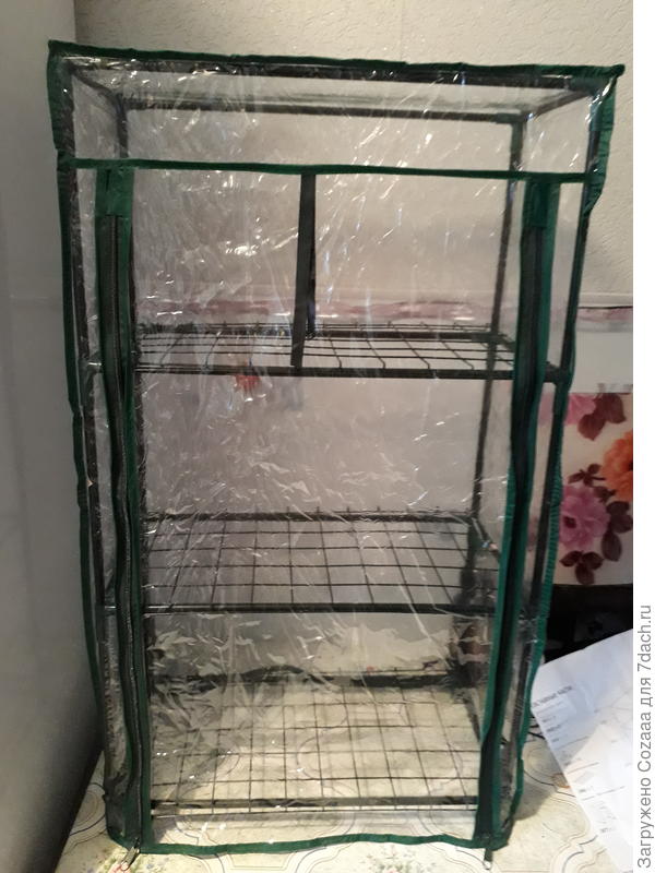 Парник для подоконника, продаются в ОБИ, Маскидоме и других подобных магазинах. Очень удобная штука. У меня таких два.