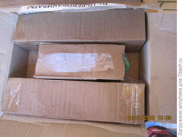 Горшочки были в коробках- лежали неподвижно.