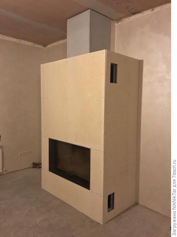 Внешний короб из ГВЛ под облицовку