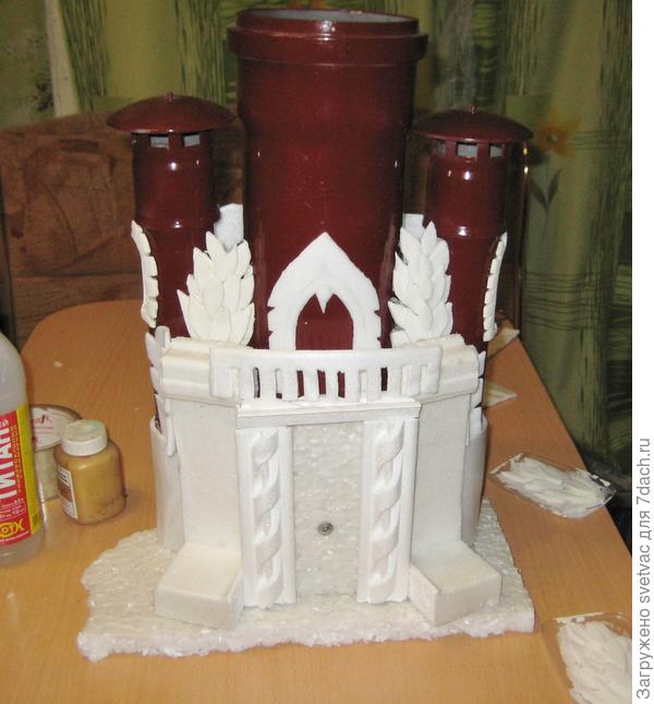 Сказочный замок из пластиковых труб. Мастер-класс с пошаговыми фото