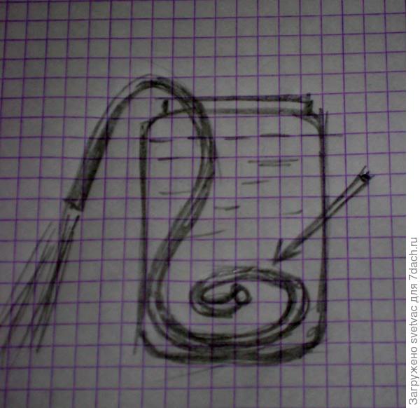 Свет, вот эта часть шланга, обозначенная стрелкой, не должна всплывать, когда тащишь шланг вниз