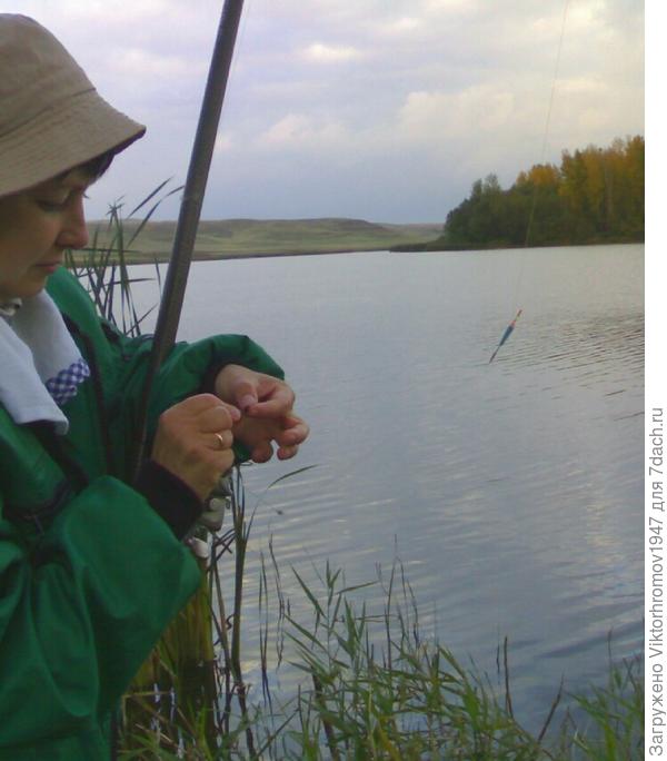 Наживить насадку.