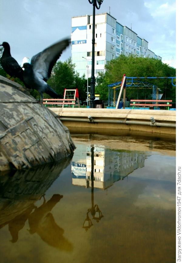 У фонтана...