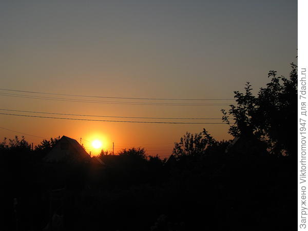 Закат на даче. Говорят к ветру...