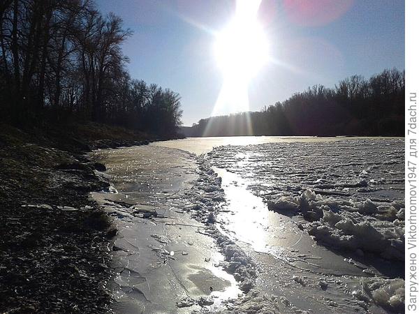 Заход Солнца на реке Сакмара.