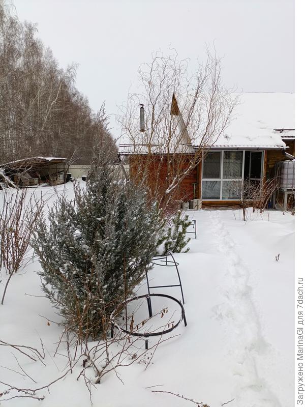 Возвращаемся к дому -угол это пристроенная баня