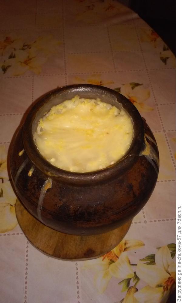 кашка пшенная из печи в горшочке-горяченькая