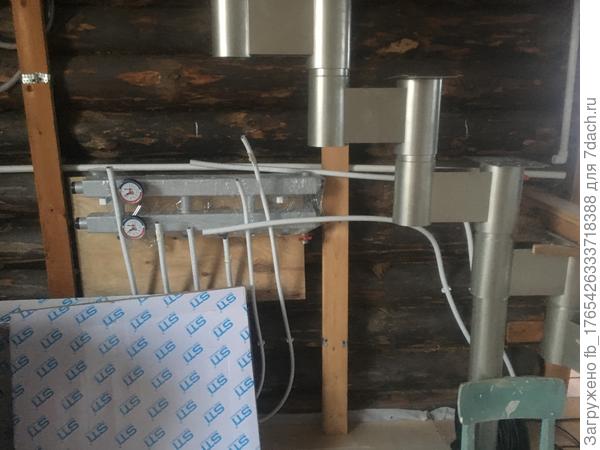 Проводка туб по стенам и установка батарей