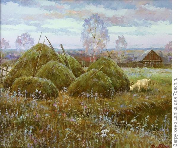 Вот козе раздолье! А дома с огородами все за заборами, как и положено...