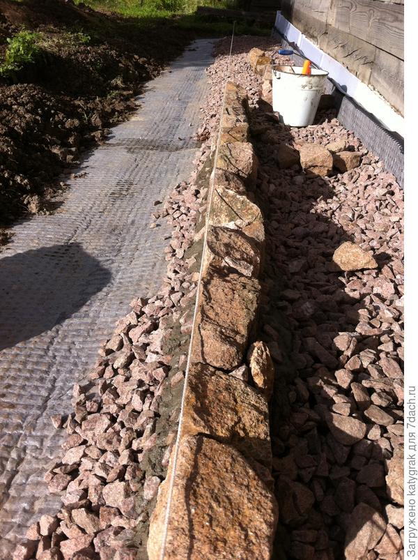 Укладка бордюра