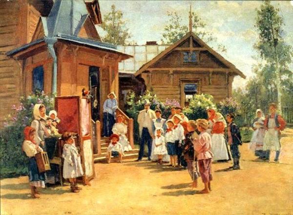 Владимир Маковский. Кукольное представление на дачах