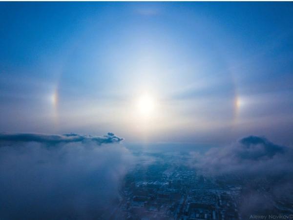 Гало над Пермью 15 февраля 2020 года. Фото с сайта vikiperm.com