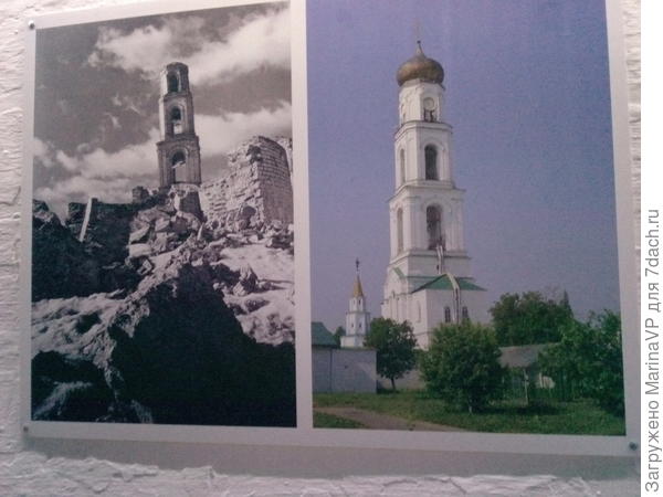 На последней фото видно в каком состоянии был монастырь в советское время, там была колония. А рядом фото уже отреставрированной башни.