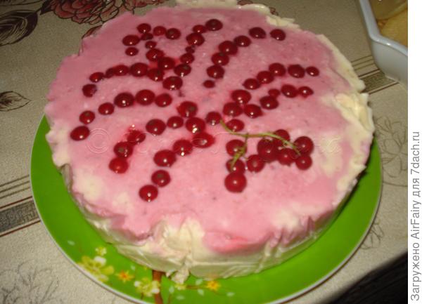 Торт-мороженное из красной смородины
