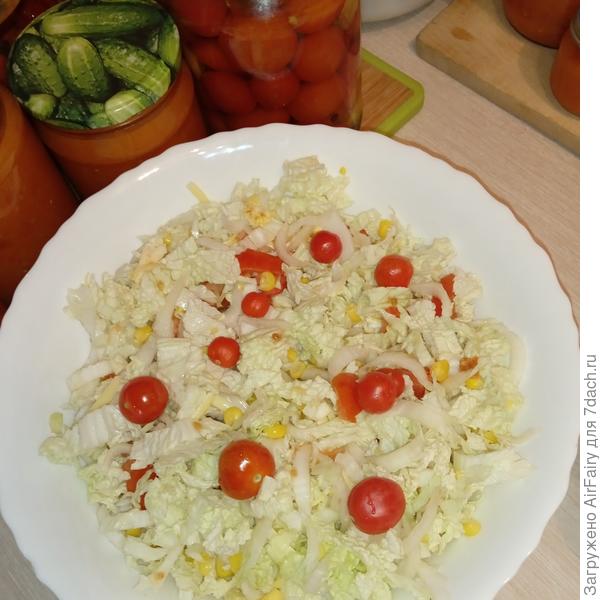 Легкий салатик из пекинской капустки