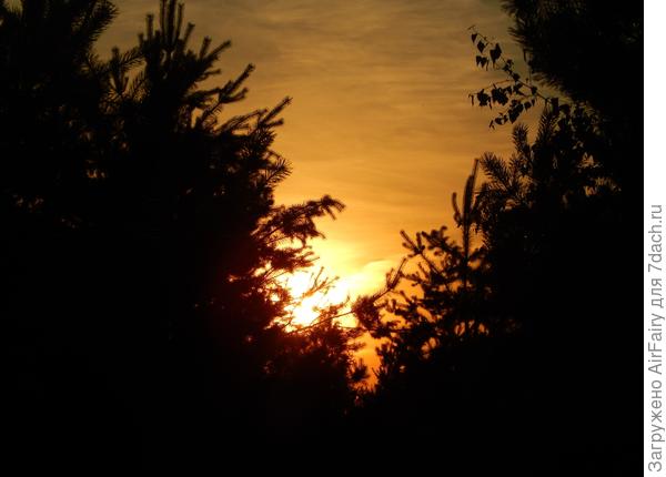 Мягкая дымка облаков в лучах заката