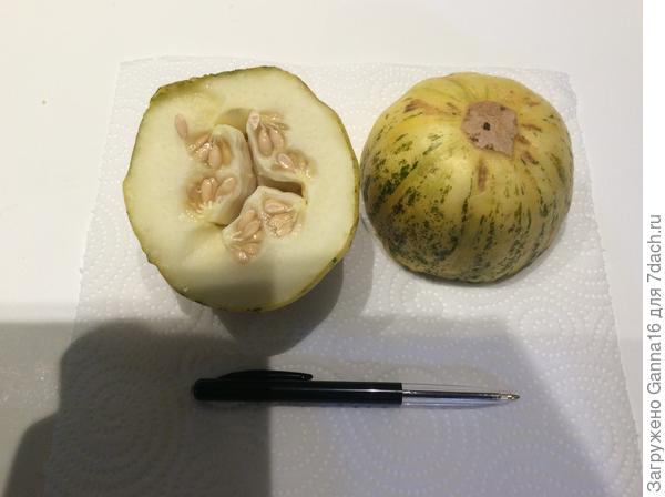 В полностью созревшем виде. Вкус переспелого огурца с небольшой сладостью