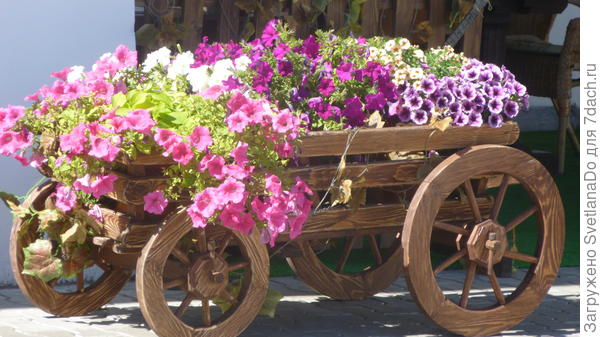цветочная телега