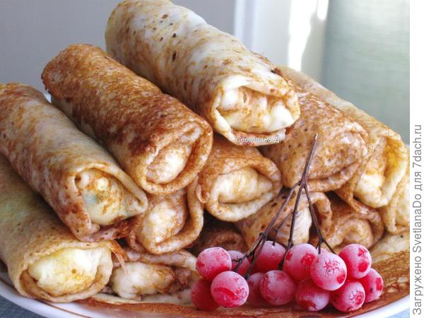 С творогом и джемом(вместе)