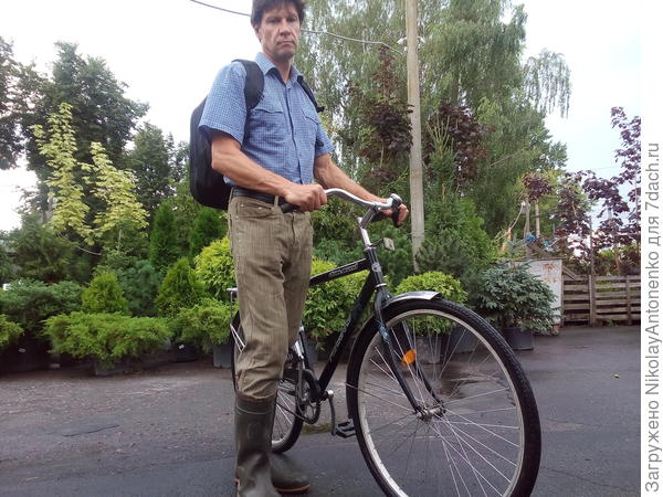 портрет с велосипедом