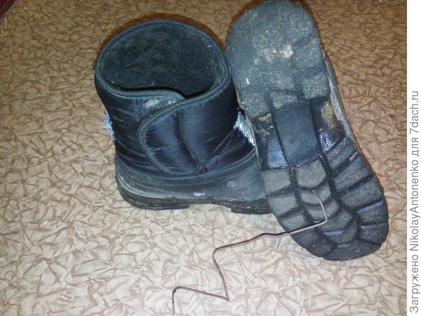 проволока в подошве