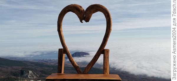 Внизу облака и гора Аю Даг