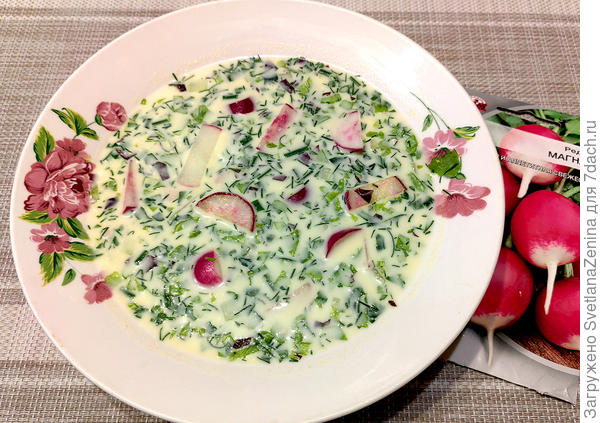 Окрошка с редиской