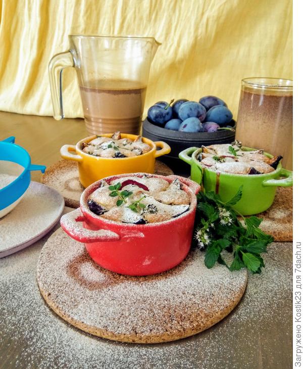 Пряный кекс со сливами и кокосовой стружкой и горячий кофейный шоколад с мятной ноткой () Пряный кекс со сливами и кокосовой стружкой и горячий кофейный шоколад с мятной ноткой