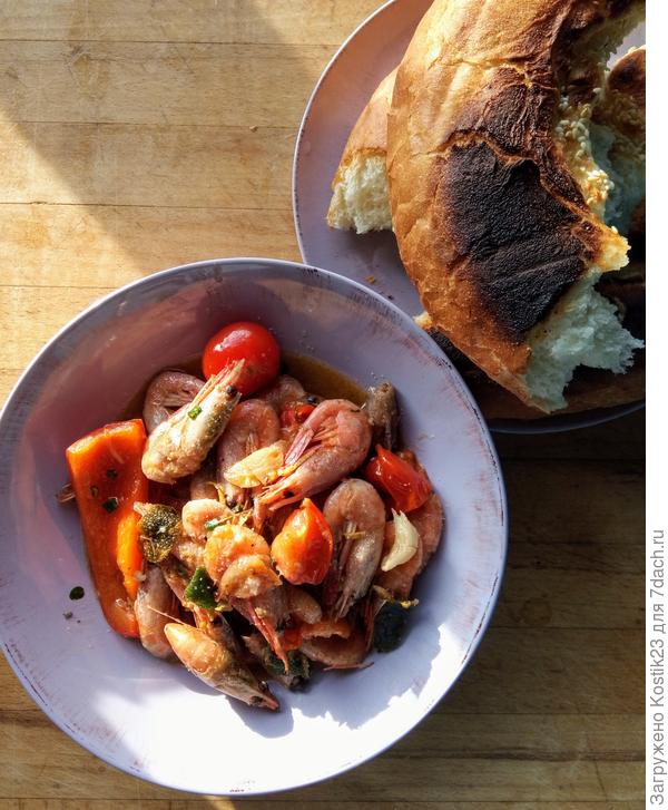 &amp;quot;Креветки в чесночном масле &amp;quot;gambas al ajillo&amp;quot; с помидорами черри,шалфеем и цедрой лимона&amp;quot;