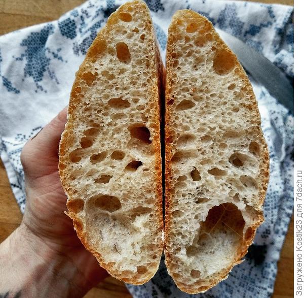 Чиабатта в разрезе...