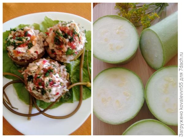 Кабачок Дядя Федор в разрезе, он же фаршированный