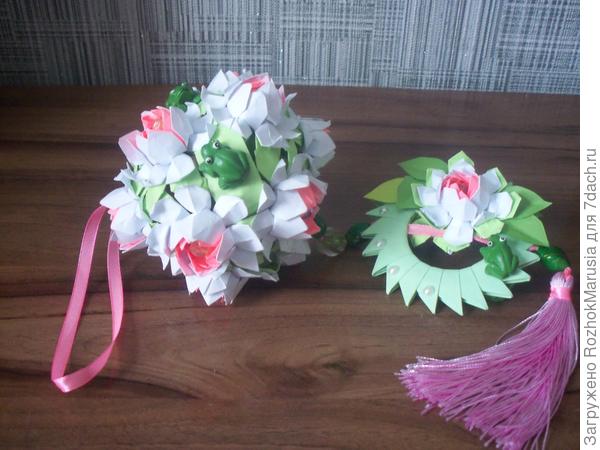 Шарик-кусудамы с водяными лилиями