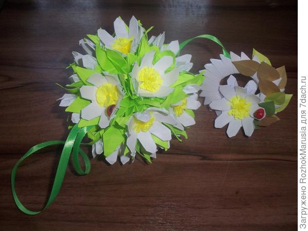 Шар кусудамы с ромашками