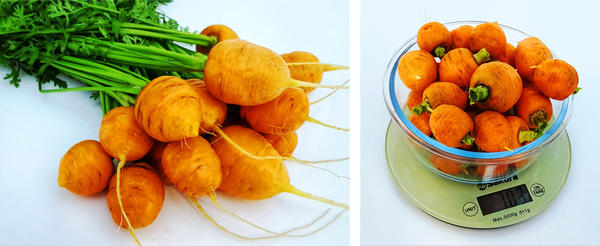 вес урожая моркови