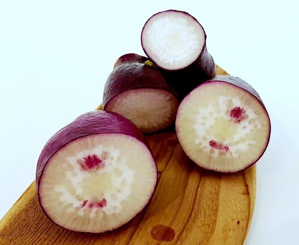 Структура редиса Фиолетовая королева после длительного хранения