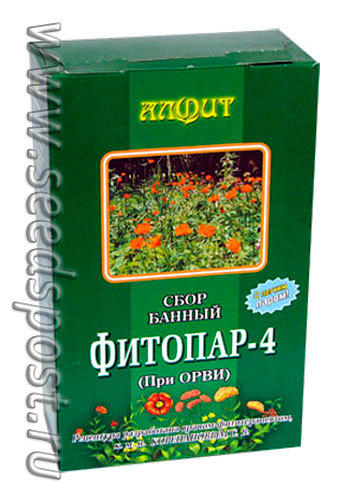 Банный сбор Фитопар-4 При ОРВИ, 500 г (20 фильтр-пакетов по 25 г)