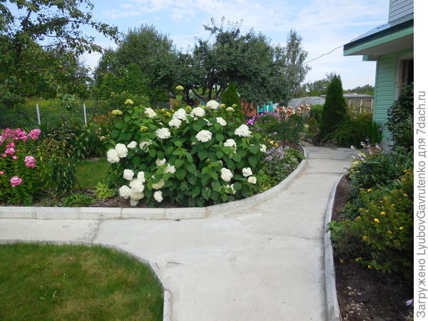 Входная зона после ремонта дорожек и замены бордюров