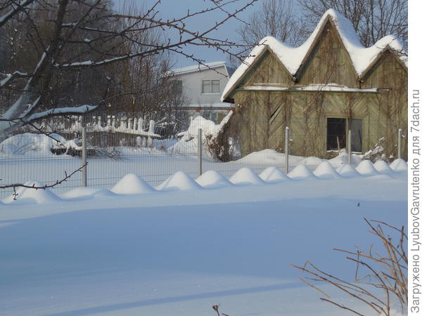 Так её прикрыло снегом)
