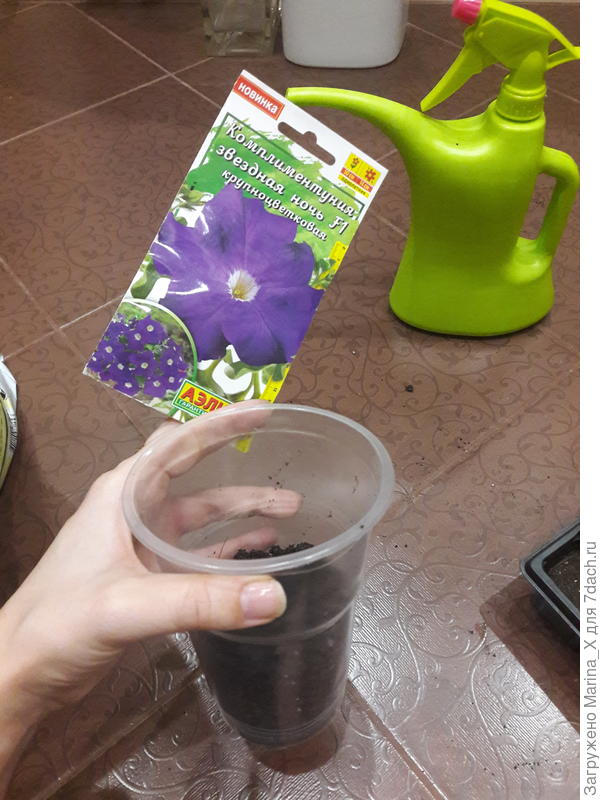 Заполняю 1/3 грунтом