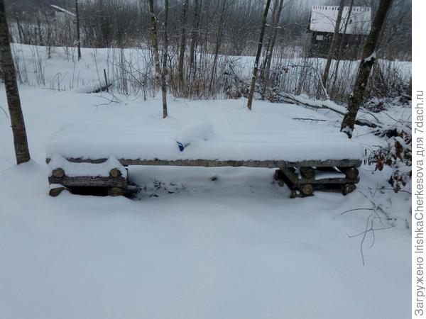 Первая постройка на СОБСТВЕННОМ участке (скамейка)