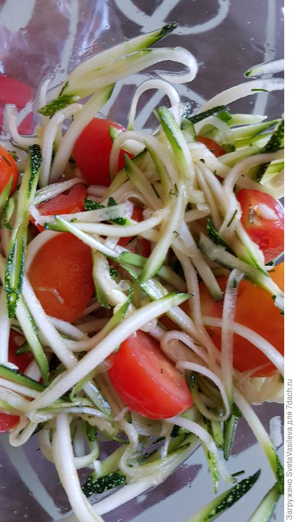 Приготовление салата из кабачка "Герерал"