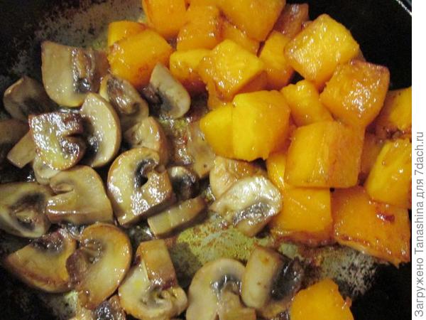 начало,добавила грибы