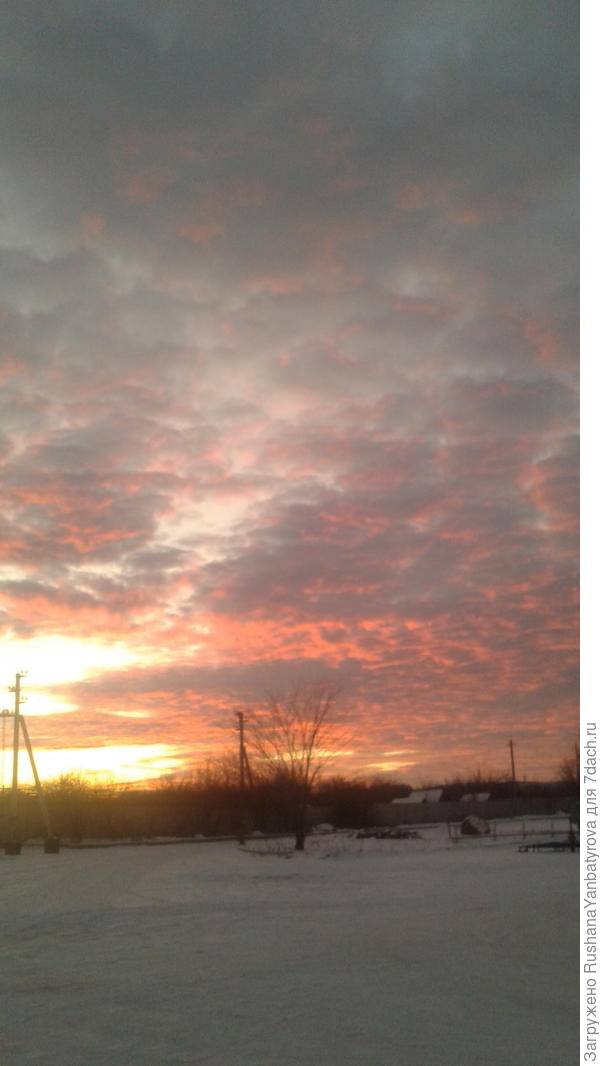 Краски заката этой зимой.